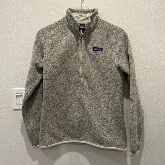 PATAGONIA Better Sweater 1/4 Zip Fleece Pullover NWT in Birch White Medium - Picture 4 of 9